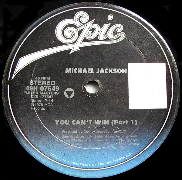MICHAEL JACKSON - YOU CAN´T WIN / BILLY JEAN LONG VERSION